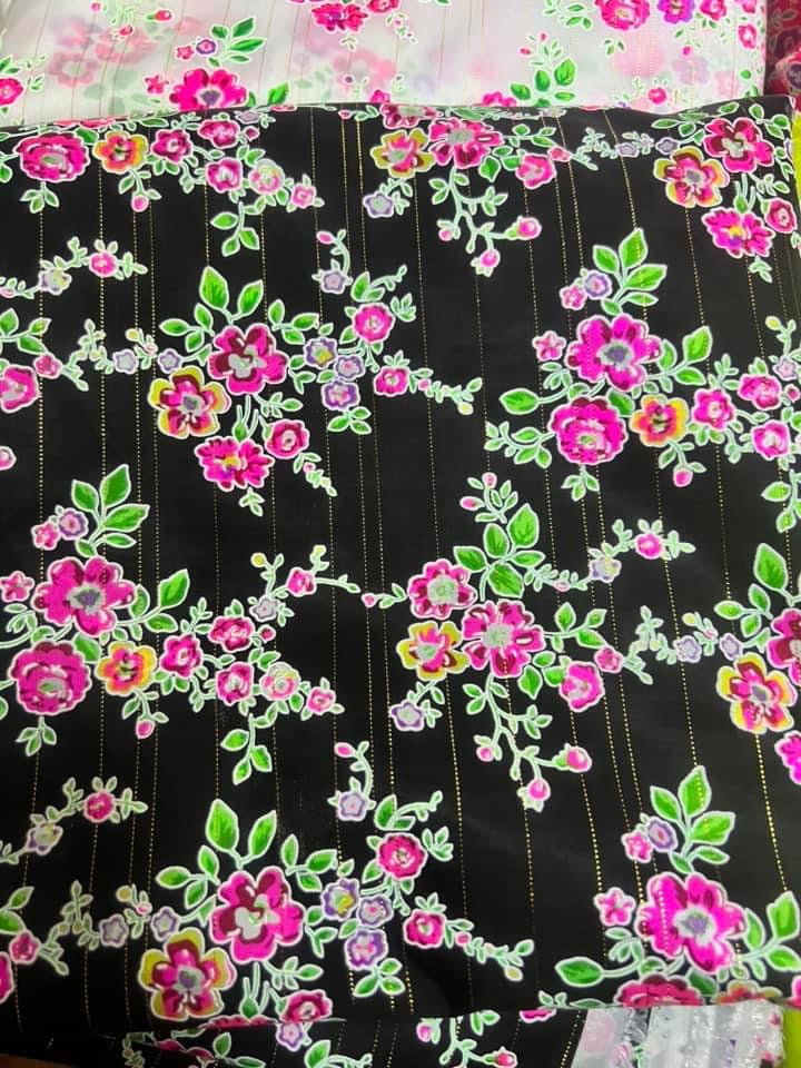 Pajiab F17 Thai Li Loos Fabrics With Gold Threads